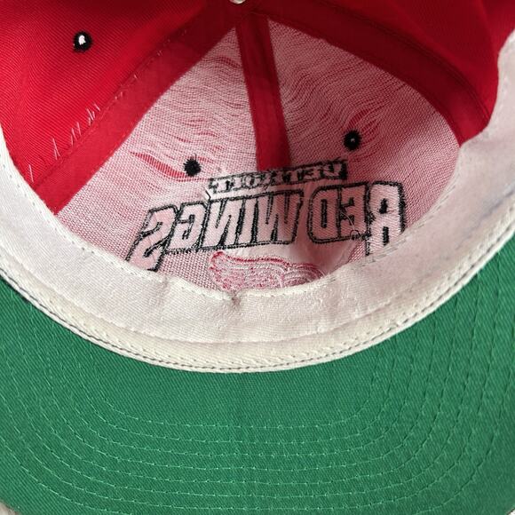Vintage Detroit‎ Red Wings Hat Snapback NHL Nutmeg Wool Blend Red Black Cap USA - Picture 6 of 9